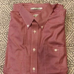 Orvis Red Gingham Short Sleeve No Wrinkle Men’s Work Shirt